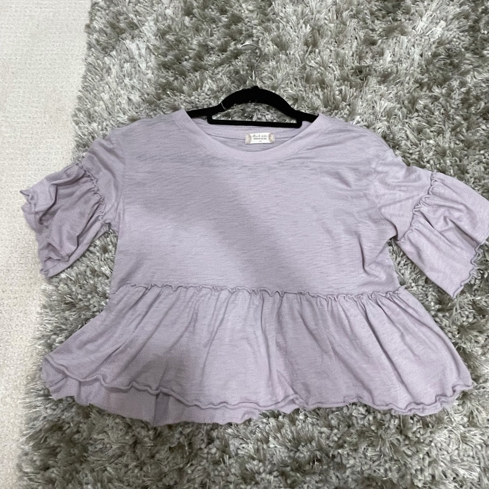 Light Purple Short Sleeved Altar’d State Top